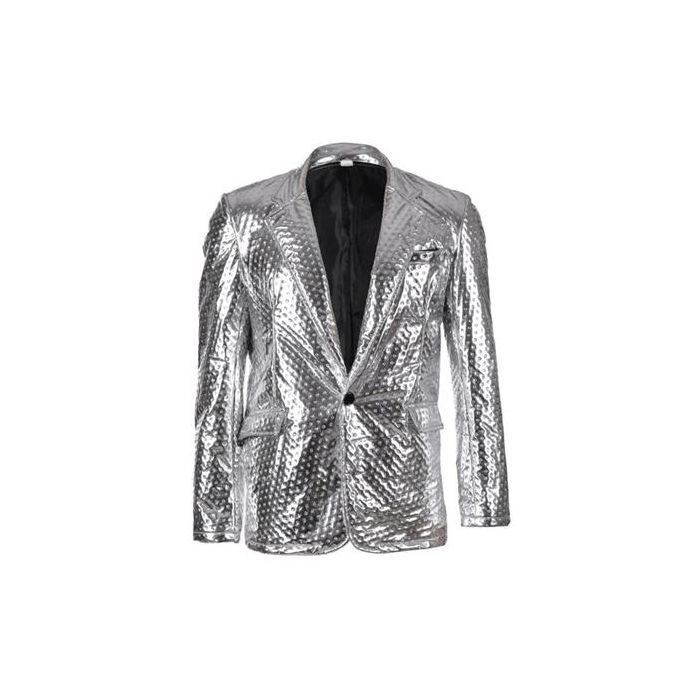 Metallic silver hot sale jacket mens