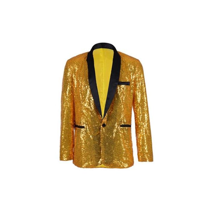 Gold Sequin Blazer Festival JAcket