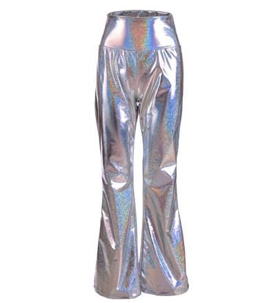 Festival Outfits - Silver Holographic Flares Festival Outfit